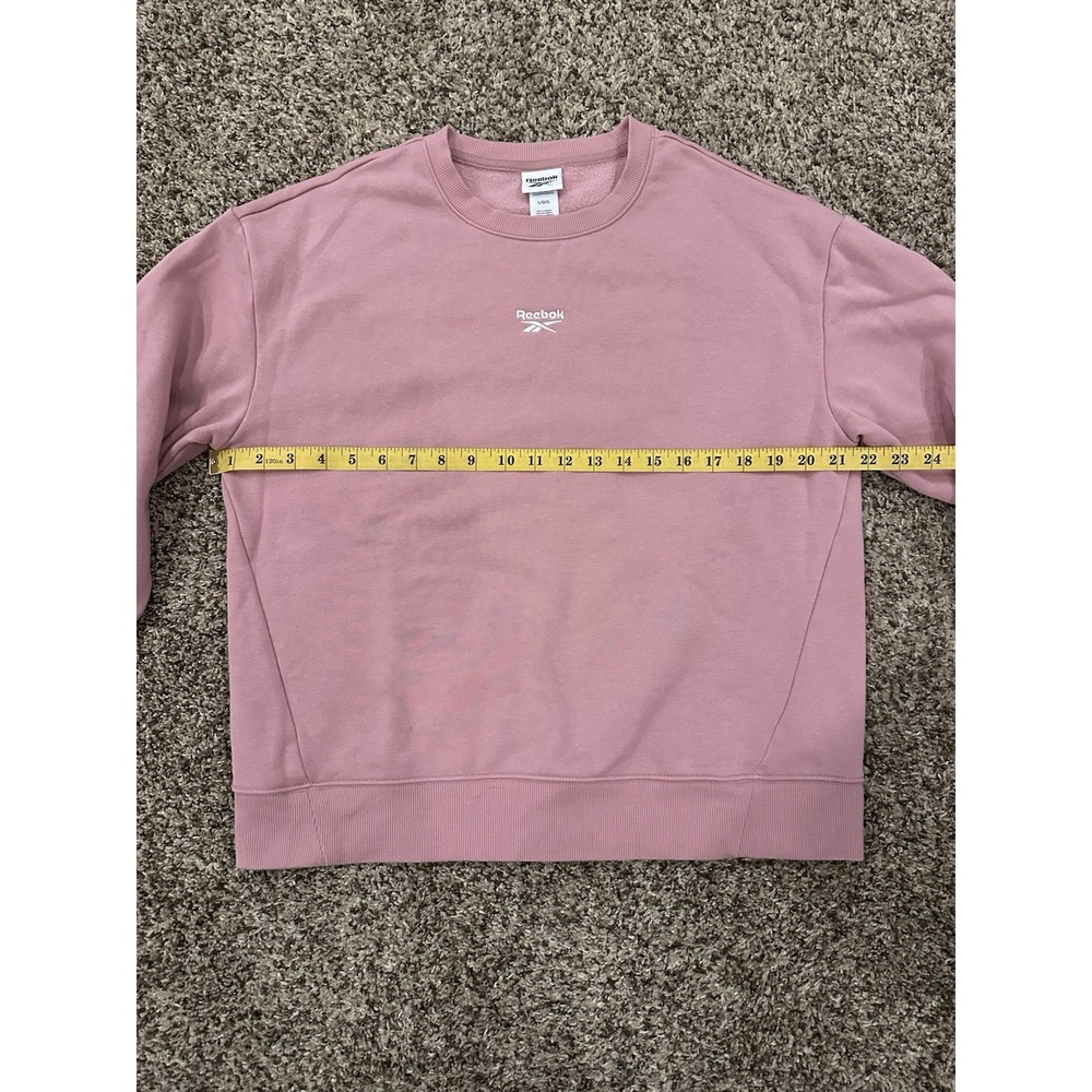 Reebok Womens Classic Crew Sweatshirt, Pink, Large - Picture 2 of 7